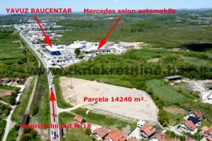 ZA INVESTITORE – Parcela površine 14.240 m², sa građevinskom dozvolom za skladišnu halu, pored magistralnog puta M-18, Živinice