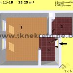 10. Tlocrt stana 11-1R – 25,25 m2 – potkrovlje